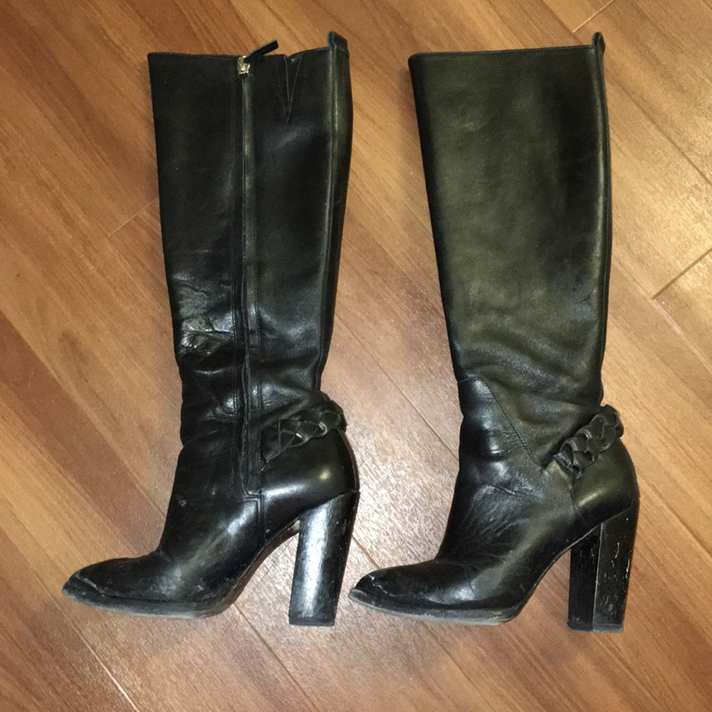 Elizabeth and James 5.5 black leather boots